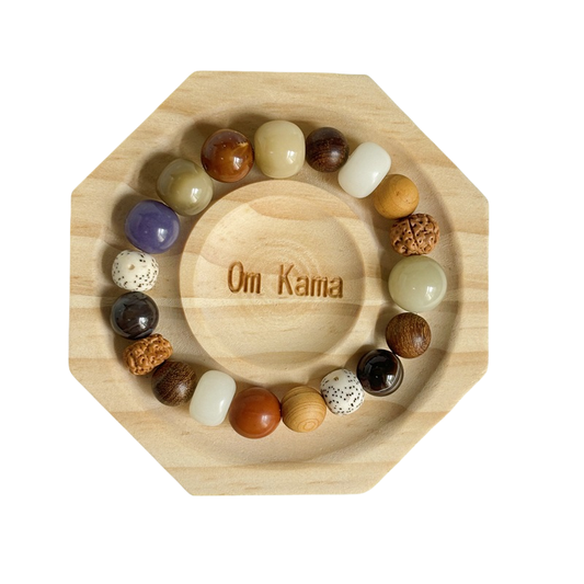 Good luck.Natural wood bodhi seed bracelet eighteen times to protect peace health wealth