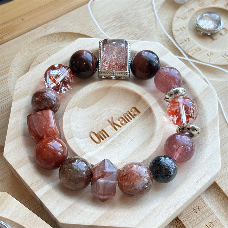 August.Sending love and light.Advanced handmade custom natural crystal bracelet